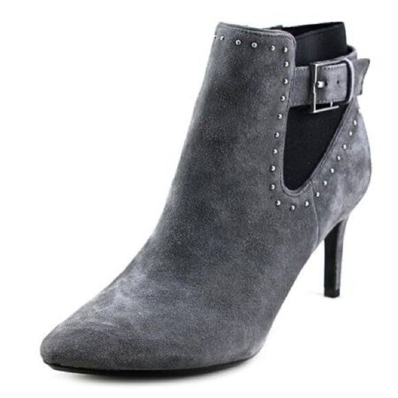 Calvin Klein grey Jozie heeled booties Size 9.5 Bin 15 - Picture 1 of 12